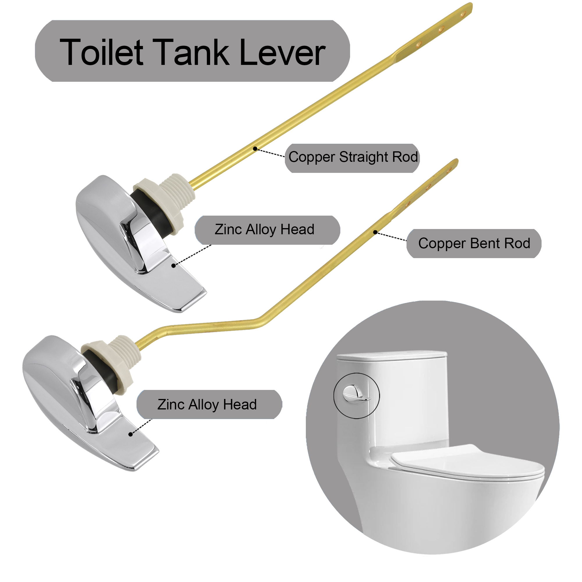 toilet flush handle - 图片 3